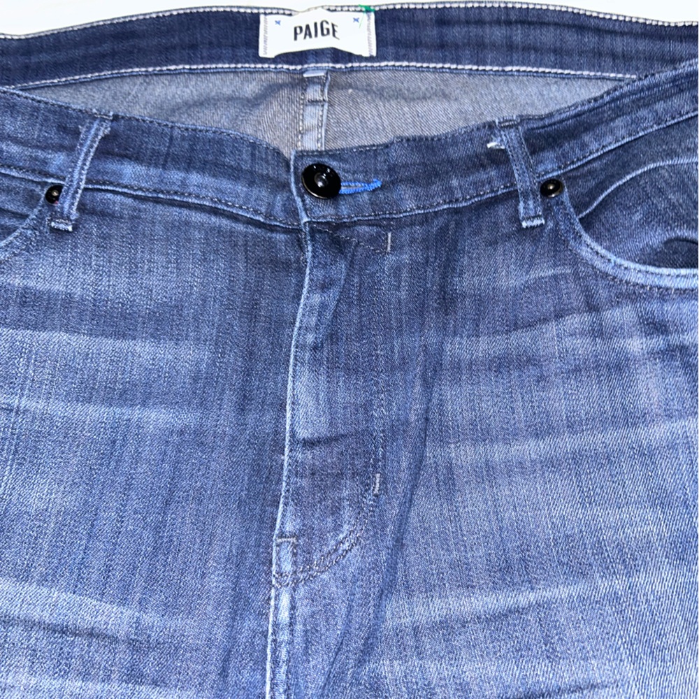 Paige Normandie Straight Men's Jeans 38 X 28 Stingray Dark Blue Fits 42 x 28 - Picture 2 of 10